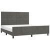 vidaXL Cadre de lit sans matelas gris fonc&eacute; 160x200 cm velours