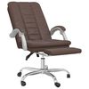 vidaXL Fauteuil inclinable de bureau Marron Similicuir