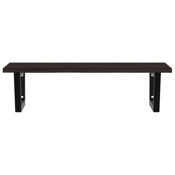 vidaXL &Eacute;tag&egrave;re de vasque murale acier et bois de ch&ecirc;ne massif