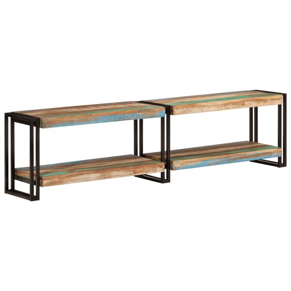 vidaXL Meuble TV 160x30x40 cm bois massif de r&eacute;cup&eacute;ration