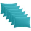 vidaXL Housse de coussin 6 pcs HEERLEN Turquoise 30 x 50 cm Polyester