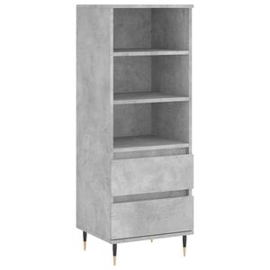 vidaXL Buffet haut Gris b&eacute;ton 40x36x110 cm Bois d'ing&eacute;nierie