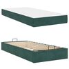 vidaXL Cadre de lit avec matelas avec matelas 2 pcs Vert Velours