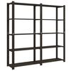 vidaXL Support de rangement &agrave; 5 niveaux noir 170x38x170 cm bois pin