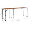 vidaXL Table pliable de camping Aluminium 180x60 cm