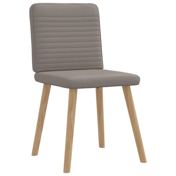 vidaXL Chaises &agrave; manger lot de 6 taupe tissu