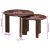 vidaXL Tables basses gigognes 2 pcs Marron fonc&eacute; Bois de mangue massif