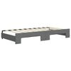 vidaXL Lit de jour avec gigogne et matelas gris foncé 90x190 cm tissu