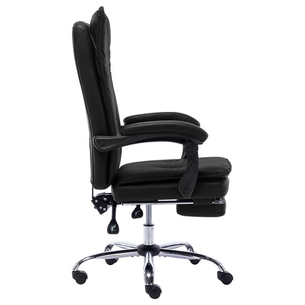 vidaXL Chaise de bureau Noir Similicuir