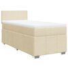 vidaXL Sommier &agrave; lattes de lit avec matelas Cr&egrave;me 80x200 cm Tissu