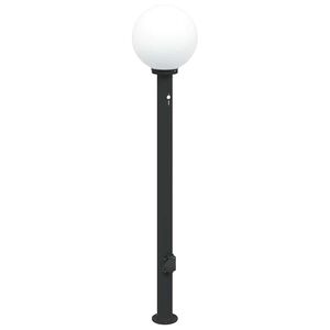 vidaXL Borne lumineuse avec capteur et prise 120 cm noire IP44