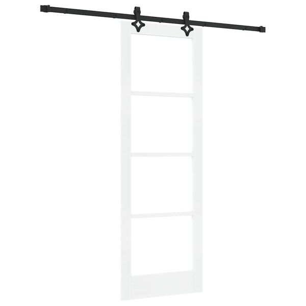 vidaXL Porte coulissante ORKDAL Blanc et Noir 73,5 x 211 cm