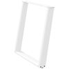 vidaXL Pieds de table à manger en U 2 pièces Blanc 80 x (72-73) cm Acier
