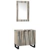 vidaXL Ensemble d'armoire de salle de bain 2 pc Blanc 62 x 33 x 58 cm