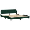 vidaXL Cadre de lit Dover vert fonc&eacute; 180x200 cm velours