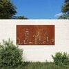 vidaXL D&eacute;coration murale jardin 105x55cm acier corten design d'horizon