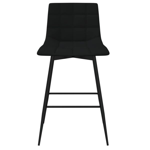 vidaXL Tabourets de bar lot de 2 noir velours