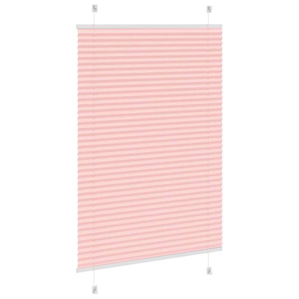vidaXL Store pliss&eacute; rose 85x100 cm largeur du tissu 84,4 cm polyester