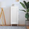 vidaXL Porte d'armoire &agrave; persiennes blanc 99,3x39,4 cm pin massif