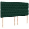 vidaXL Cadre de lit ottoman avec matelas vert fonc&eacute; 200x200 cm velours