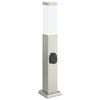 vidaXL Borne lumineuse avec sortie 50 cm en acier inoxydable IP44