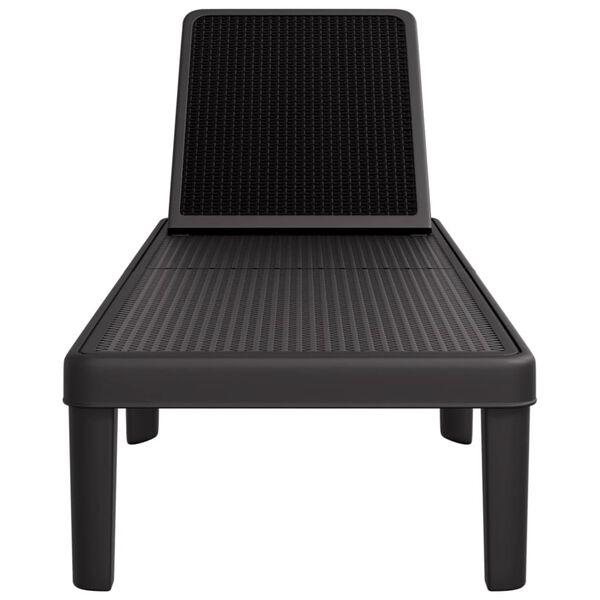 vidaXL Chaise longue réglable en hauteur à 4 positions polypropylène