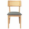 vidaXL Chaises à manger coussins 2 pcs bois massif caoutchouc