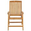 vidaXL Chaises de jardin inclinables lot de 4 et coussins bois teck