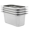 vidaXL R&eacute;cipients Gastronorm 4 pcs GN 1/3 150 mm Acier inoxydable