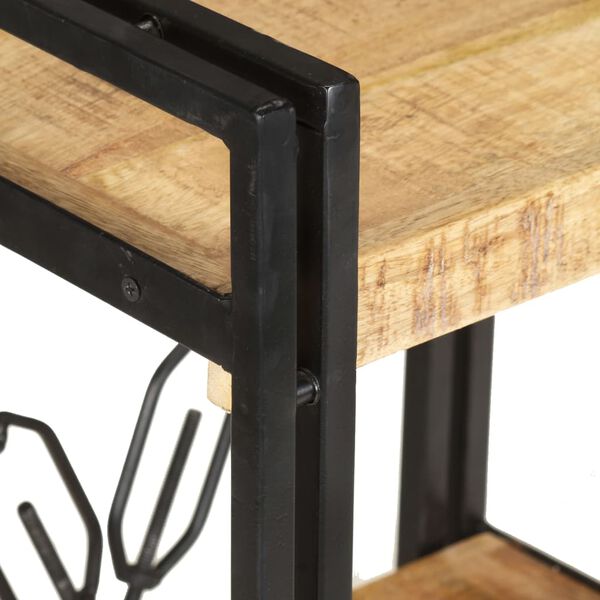 vidaXL Biblioth&egrave;que &agrave; 3 niveaux 40x30x80 cm Bois de manguier massif