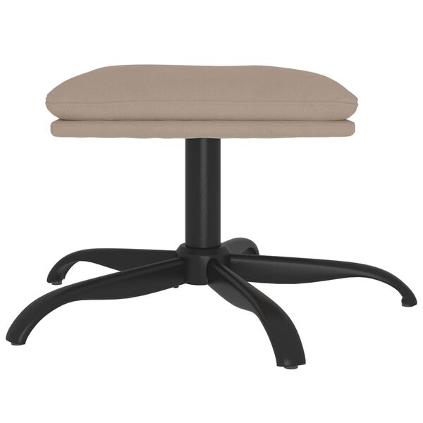 vidaXL Repose-pied Gris clair 60x60x36 cm Tissu microfibre