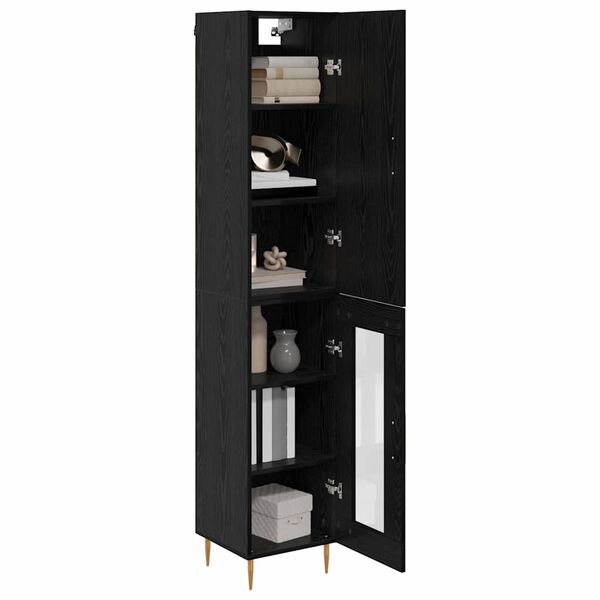 vidaXL Haut Armoire 2 pcs Ch&ecirc;ne noir Bois d'ing&eacute;nierie