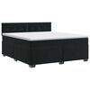 vidaXL Lit boxspring avec matelas Noir 180 x 200 cm Velours