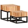 vidaXL Tables d'appoint 2 pcs bois d'acacia solide