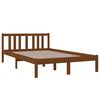 vidaXL Cadre de lit sans matelas marron miel bois massif 120x200 cm