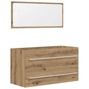 vidaXL Ensemble de meubles salle de bain 2 pcs bois d'ing&eacute;nierie