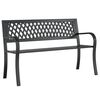 vidaXL Banc de jardin Noir 120 cm Acier