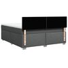 vidaXL Sommier &agrave; lattes de lit avec matelas Gris fonc&eacute; 180x200cm Tissu
