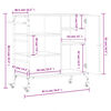 vidaXL Chariot de cuisine sonoma gris 87,5x38,5x84,5cm bois ing&eacute;nierie