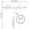vidaXL Parasol Vert 161 x 161 x 193 cm Polyester