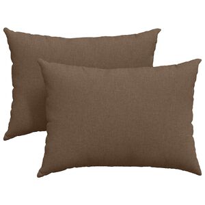 vidaXL Coussins de canap&eacute; 2 pcs Marron 70 x 50 cm tissu