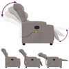 vidaXL Fauteuil de massage inclinable Taupe Tissu