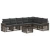 vidaXL Ensemble de canap&eacute; de jardin 8 pc Gris et Gris fonc&eacute; polyrotin