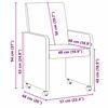 vidaXL Chaises de Salle à Manger avec Roues 2 pcs Noir 57 x 66 x 94 cm