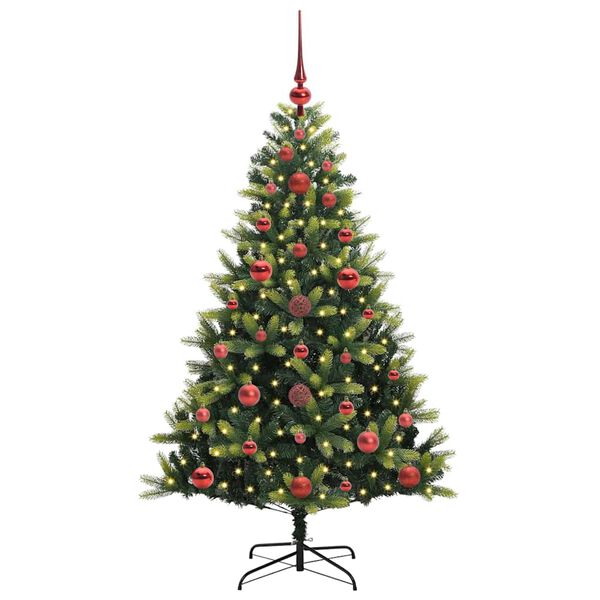 vidaXL Arbre de No&euml;l artificiel &agrave; charni&egrave;res 150 LED Vert 120 cm