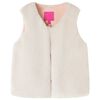 Gilet pour enfants fausse fourrure beige 116