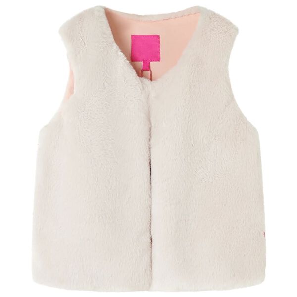 Gilet pour enfants fausse fourrure beige 116