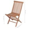 vidaXL Chaises de jardin et coussins beige lot de 4 Bois teck massif