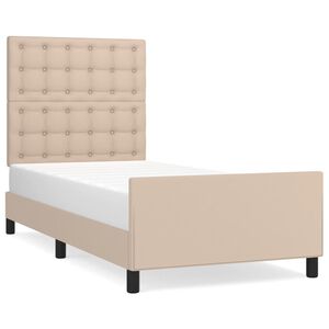 vidaXL Cadre de lit sans matelas cappuccino 80x200 cm similicuir