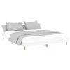 vidaXL Cadre de lit sans matelas blanc 120x200 cm bois ingénierie